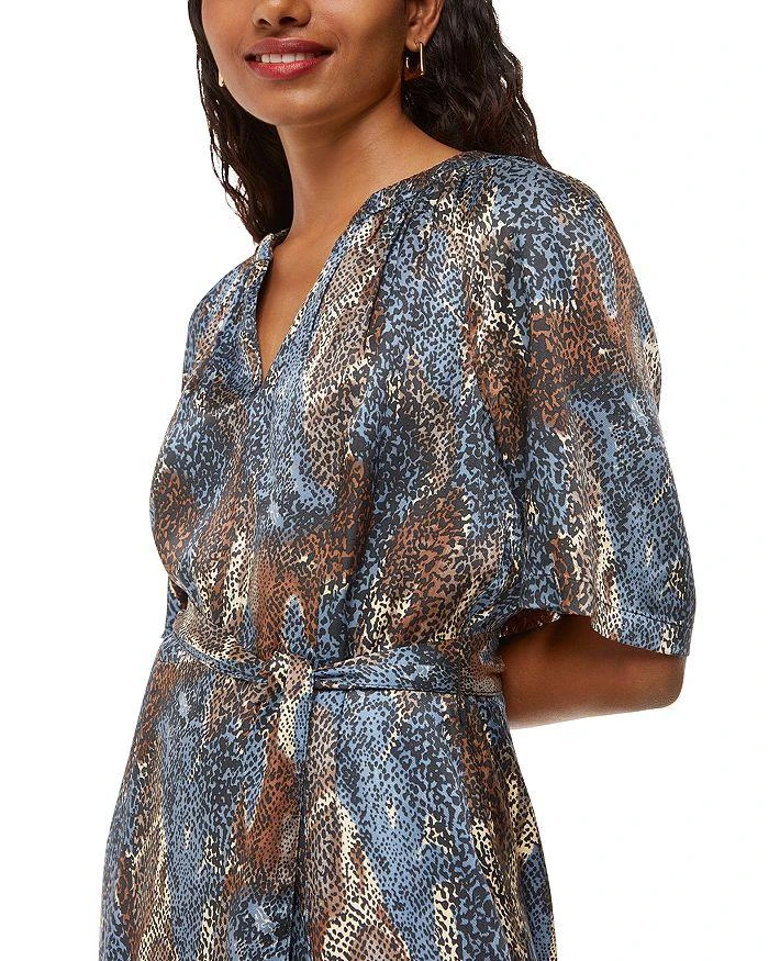 Whistles Petites Marlow Dashed Snake Print Midi Dress 2