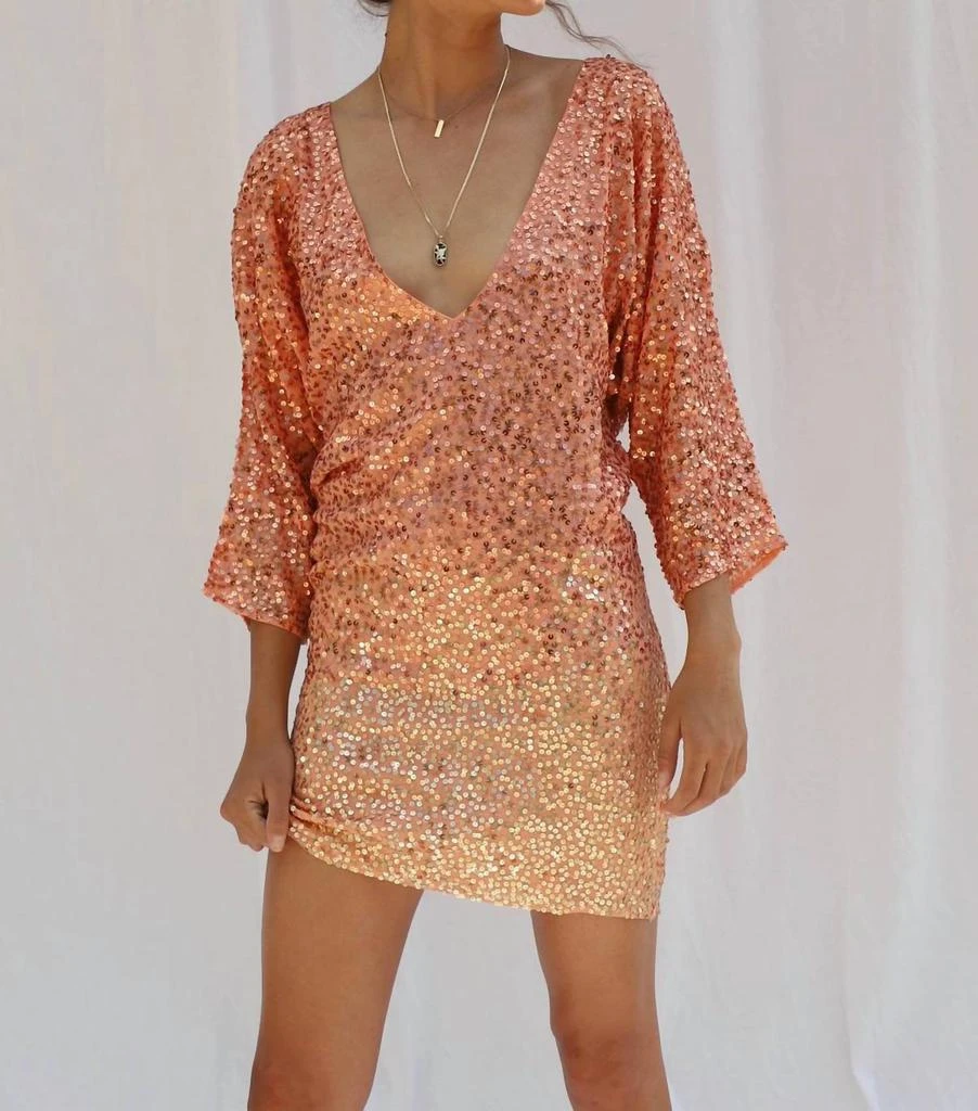 Jen's Pirate Booty Boombox Mini Dress In Ombre Sunset 1