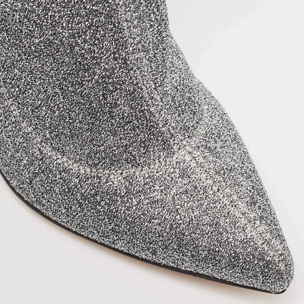 Sergio Rossi Sergio Rossi Silver Knit Fabric Sock Ankle Boots Size 36 7