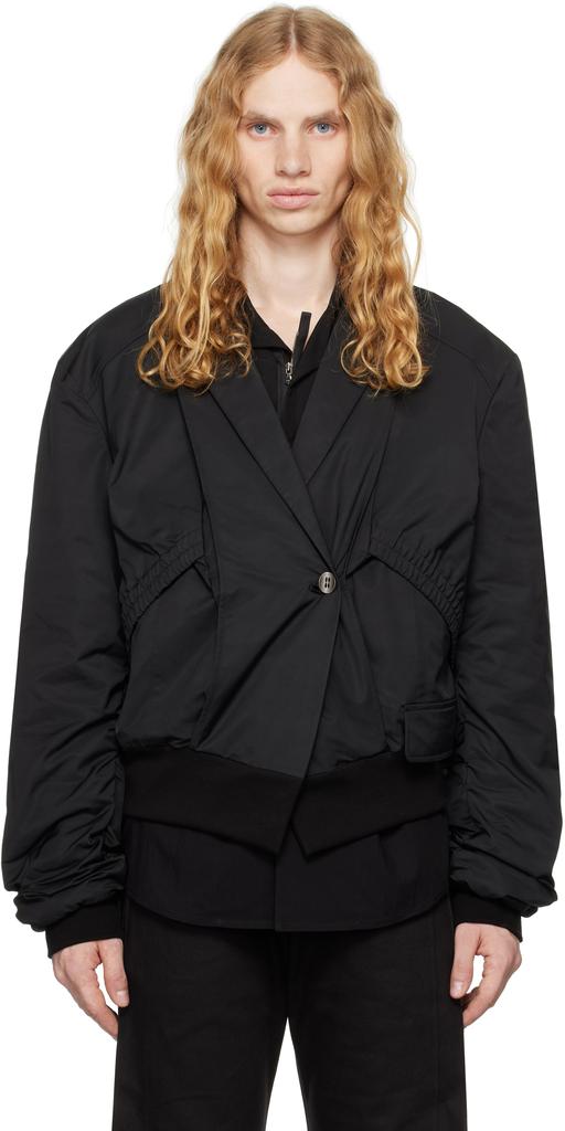Black Concordance Puffed Shirt Jacket – On Sale Now with Up to 43