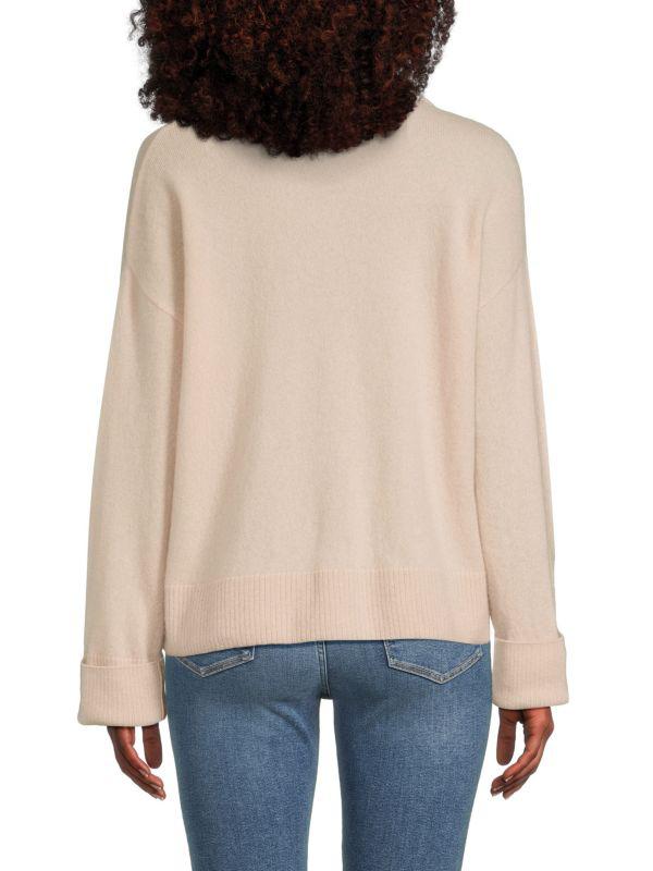 Saks Fifth Avenue 100% Cashmere Johnny Collar Polo