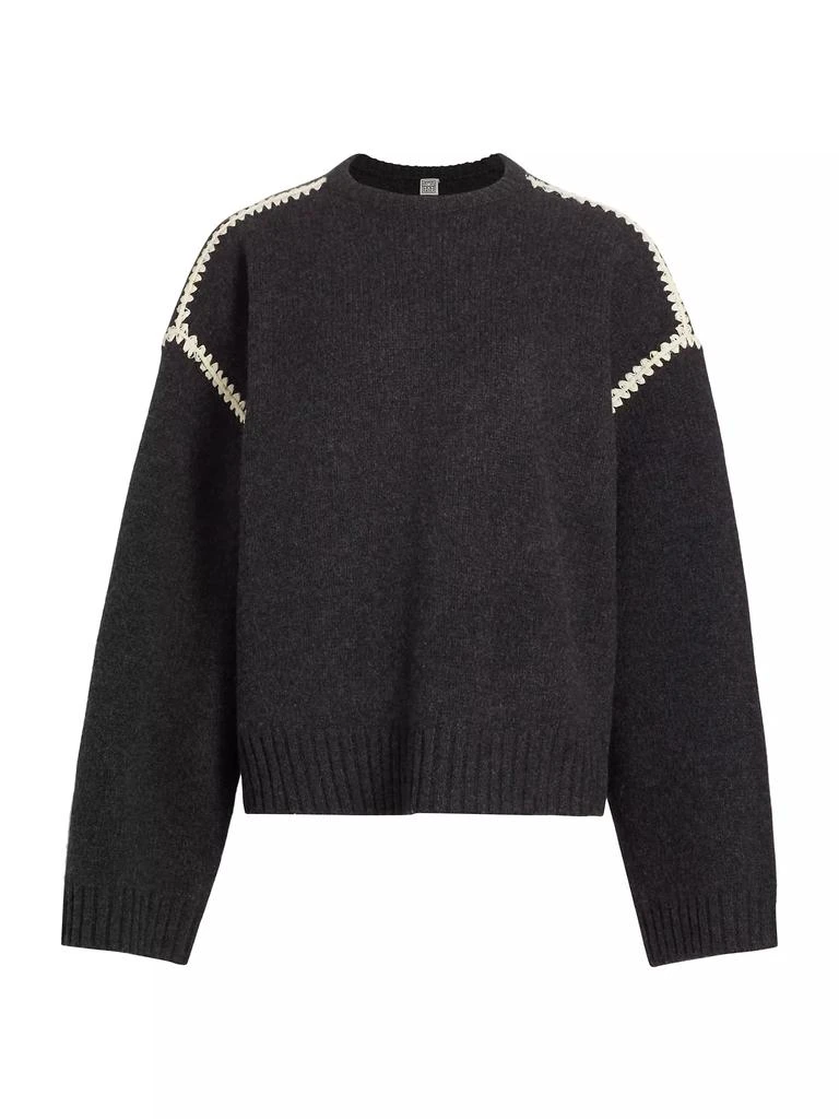 Totême Wool-Cashmere Embroidered Sweater 1