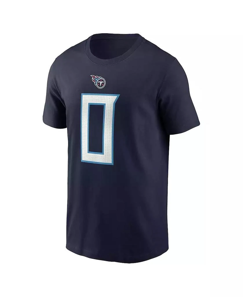 NIKE Men's Calvin Ridley Navy Tennessee Titans Player Name Number T-Shirt 2