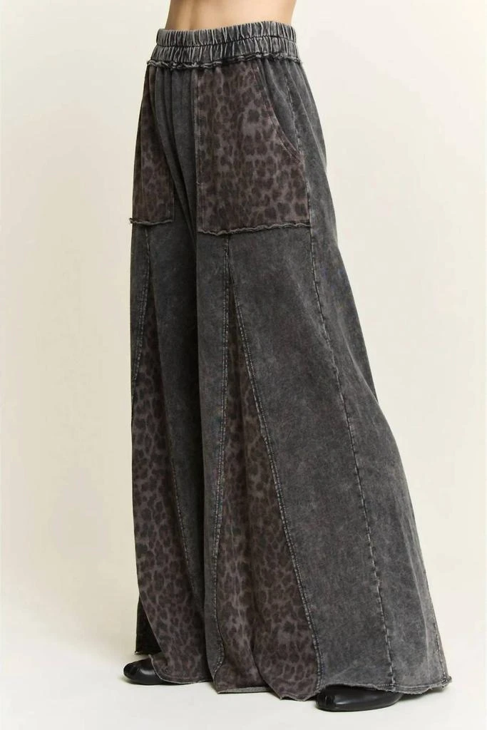 J. Her J. Her - Lainey Mineral Wash Leopard Pants 2