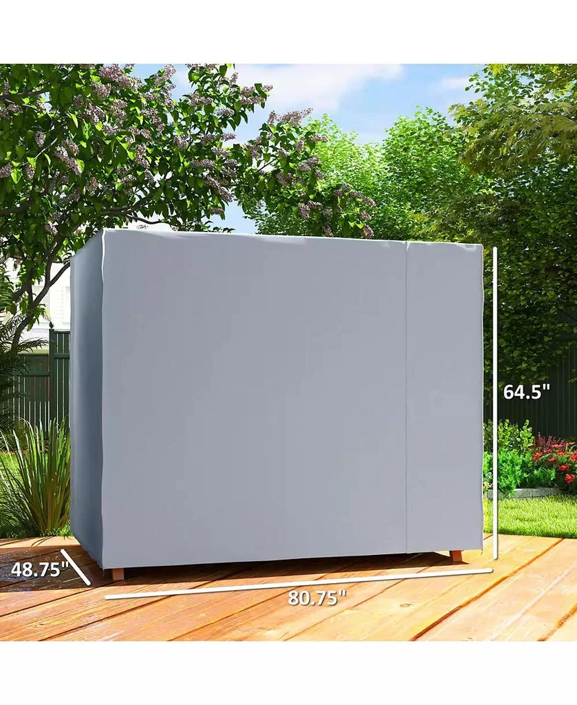 Outsunny 81" x 49" x 65" Outdoor Patio Hammock Porch Swing Cover, 3