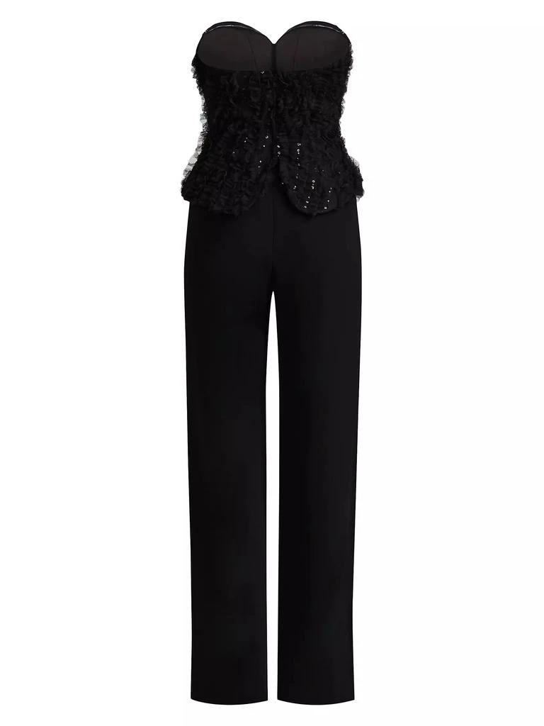 Zac Posen Applique-on-Lace Bustier Jumpsuit 3