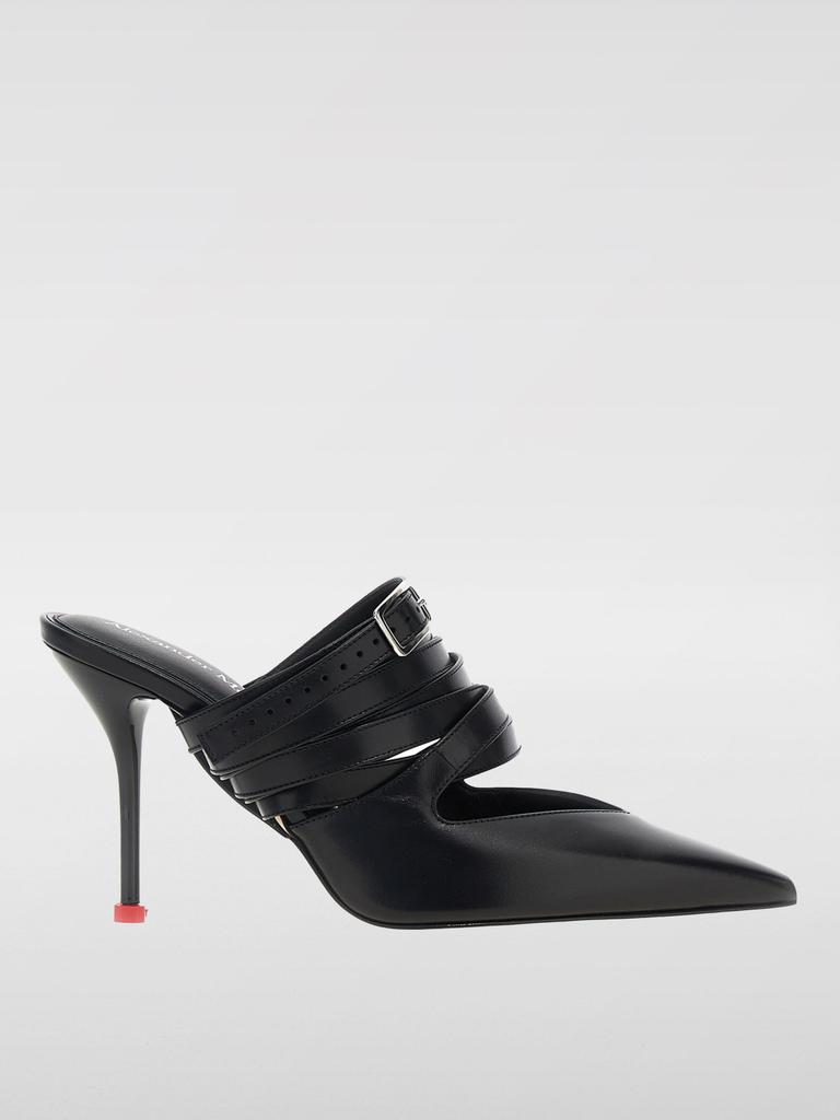 シューズ・サンダルその他 ALEXANDER MCQUEEN Woman High heel shoes Black 757514WIEA1 McQueen Outlet: Punk pumps in leather with strap - Black