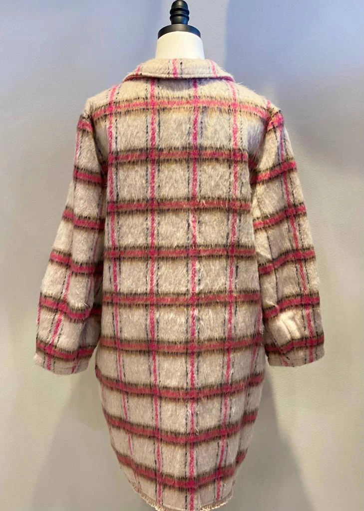Jnna Jnna - Women
s Fuzzy Plaid Boyfriend Coat 2