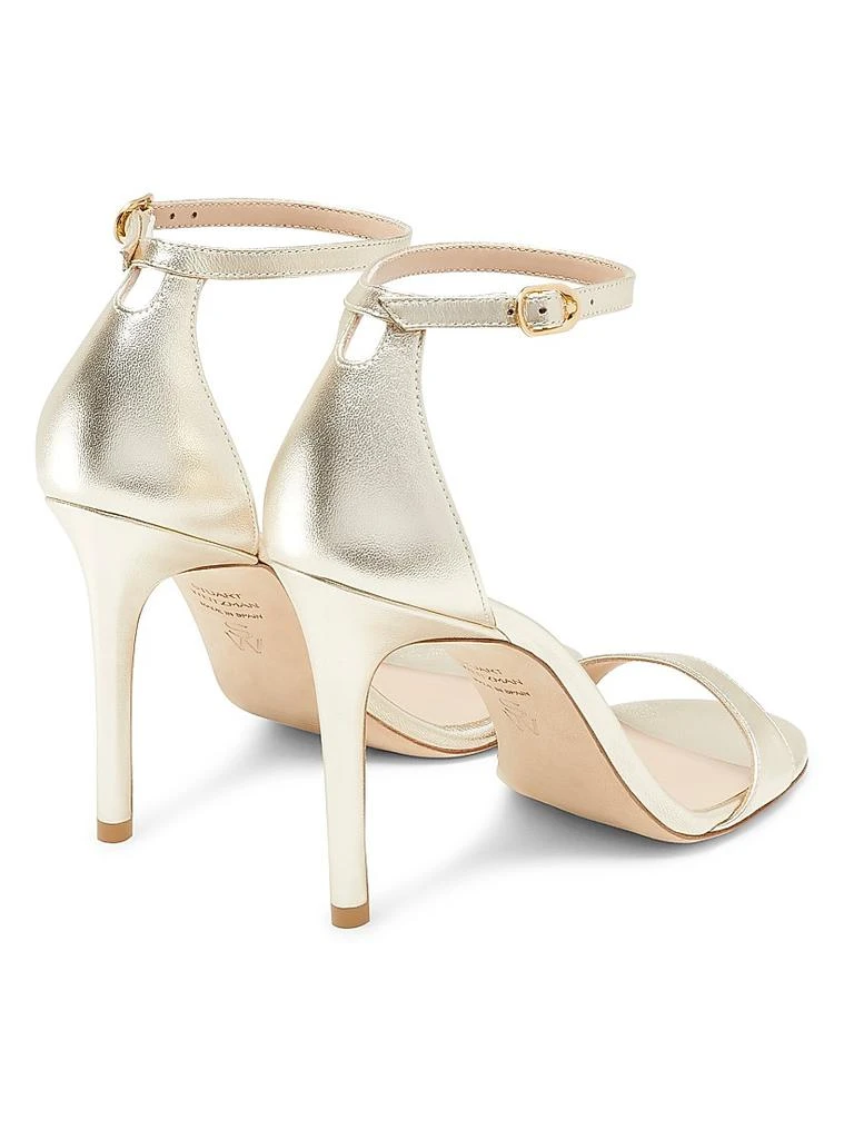 Stuart Weitzman Nudist II 100MM Metallic Leather Sandals 3