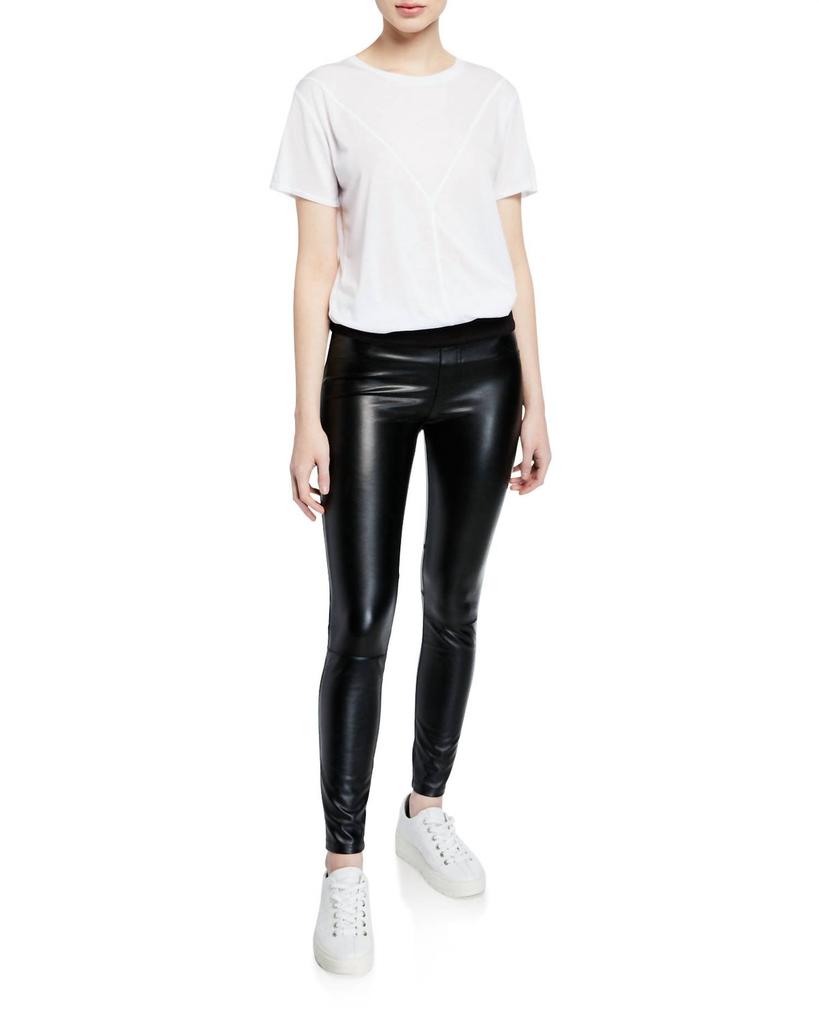 Blanc Noir Faux Leather London Pant In Black