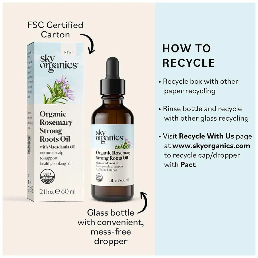 Sky Organics Rosemary Strong Roots Oil with Macadamia Oil 10