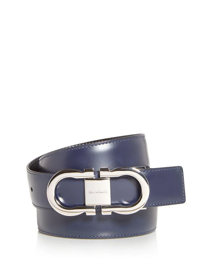 Salvatore Ferragamo Men's Double Gancini Reversible Leather Belt 3