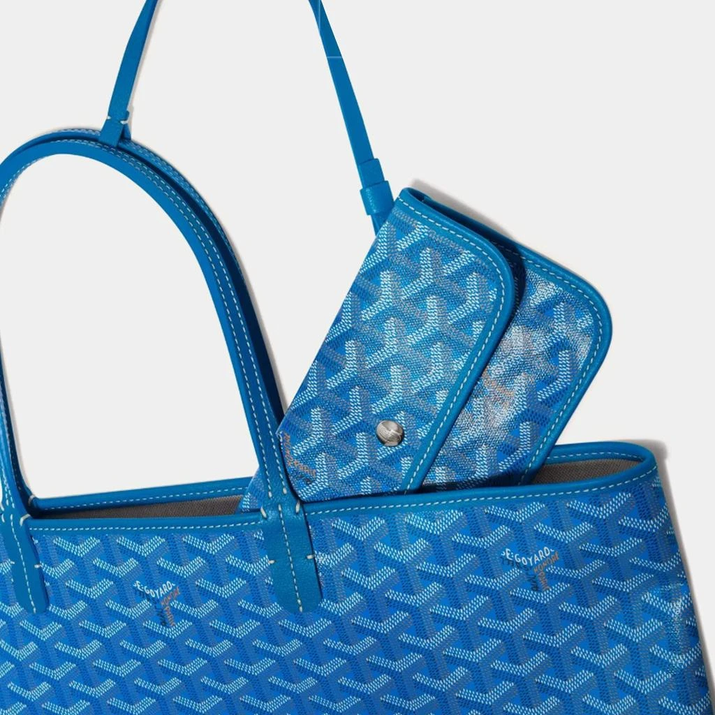 Goyard Goyard Sky Blue Goyardine Coated Canvas and Leather Saint Louis PM Tote Bag 3