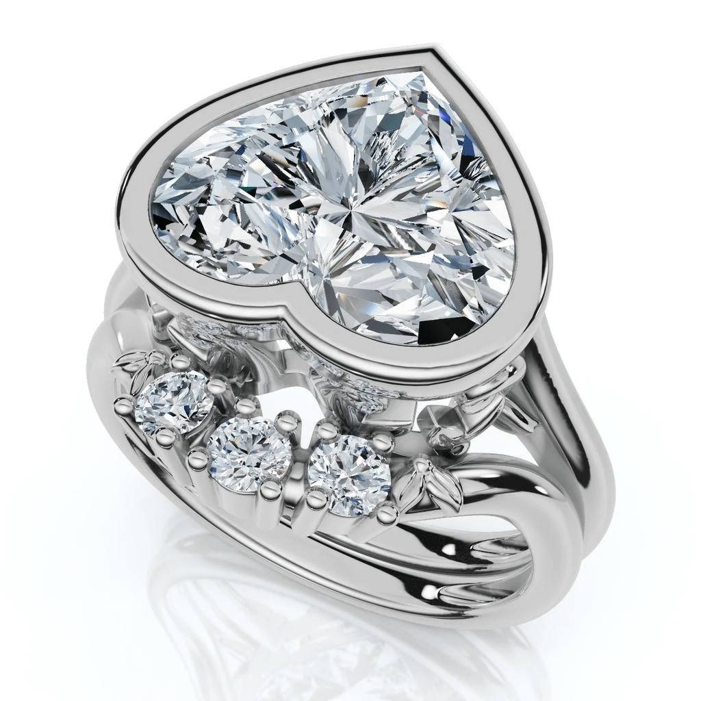 Pompeii3 Diamond Engagement Wedding Ring Set 5