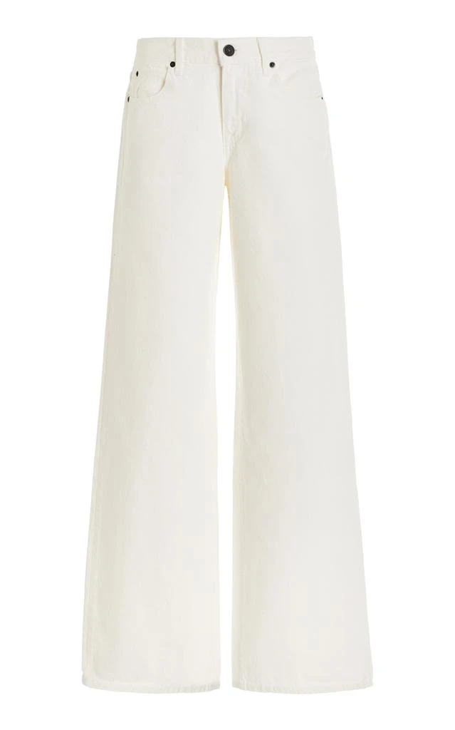 SLVRLAKE SLVRLAKE - Mica Mid-Rise Wide-Leg Jeans - White - 32 - Moda Operandi 1