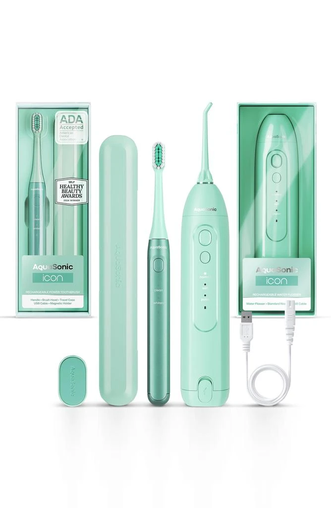 AquaSonic Icon Power Toothbrush & Water Flosser Set 1