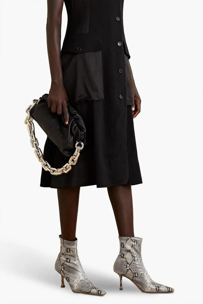 A.W.A.K.E. Mode Agnes snake-effect faux suede ankle boots 2