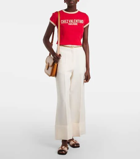 Valentino Viva Superstar leather-trimmed slides 3