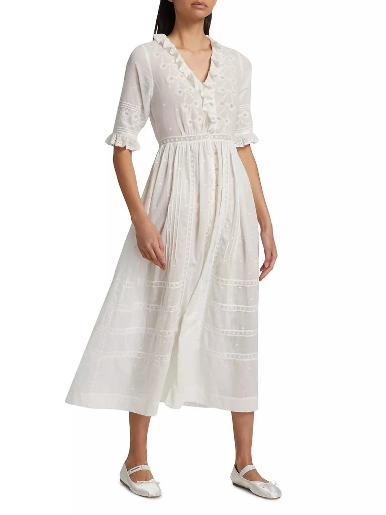 DÔEN Rosabella Embroidered Midi-Dress 2