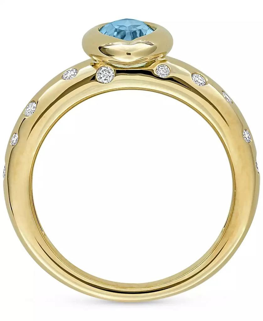 Macy
s Blue Topaz (3/4 ct. t.w.) 
Diamond (1/4 ct. t.w.) Band in 10k Gold 4