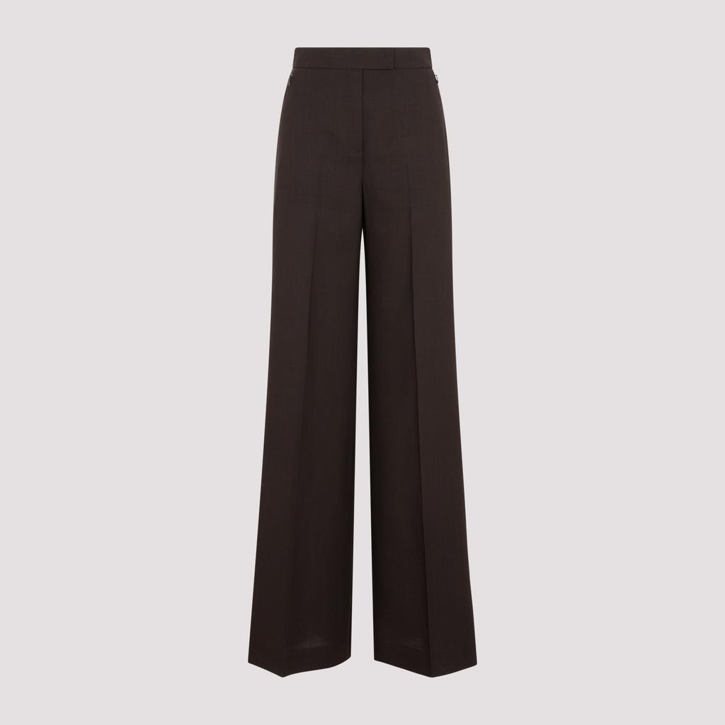 Akris Brown Floretta Wide Leg Pants