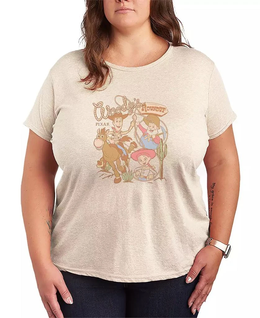 Hybrid Apparel Plus Size Toy Story 4 Woodys Roundup Short-Sleeve Graphic T-Shirt