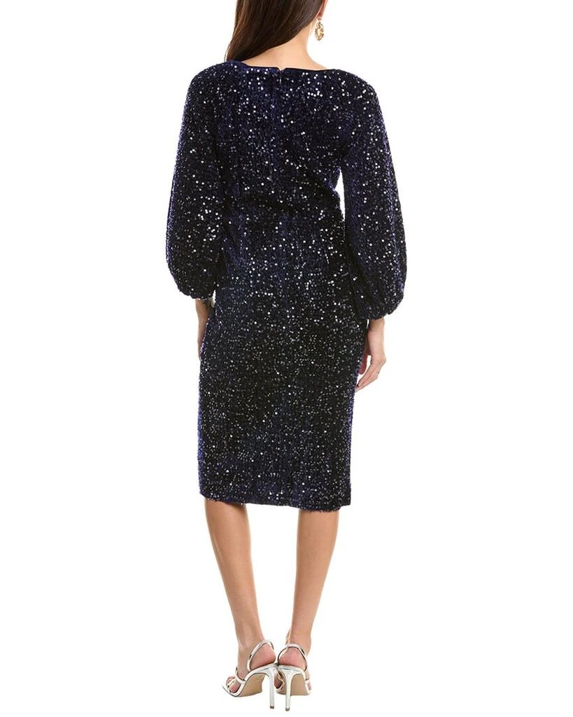 Tahari Balloon Sleeve Velvet Midi Dress 2