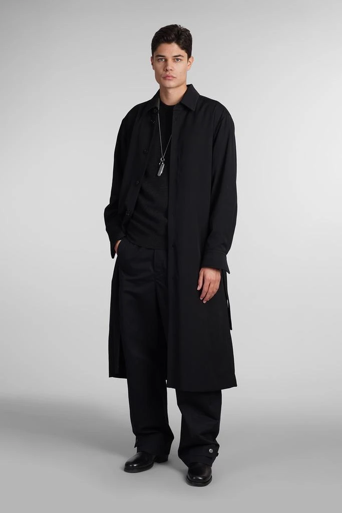 Lemaire Coat In Black Wool 2
