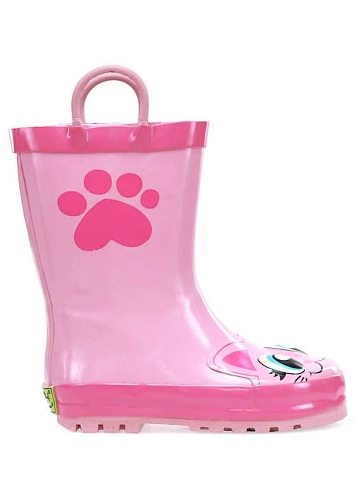 Western Chief Chief Toddler Youth Girls Pink Kitty Rain Boot 1