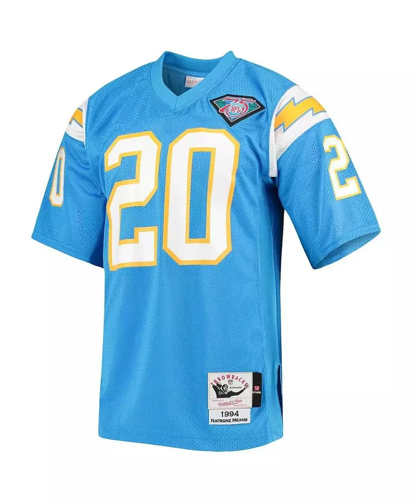 Mitchell and Ness Men
s Natrone Means Powder Blue Los Angeles Chargers Authentic Retired Player Jersey 3
