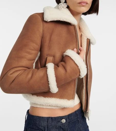 Magda Butrym Shearling-lined suede jacket 4
