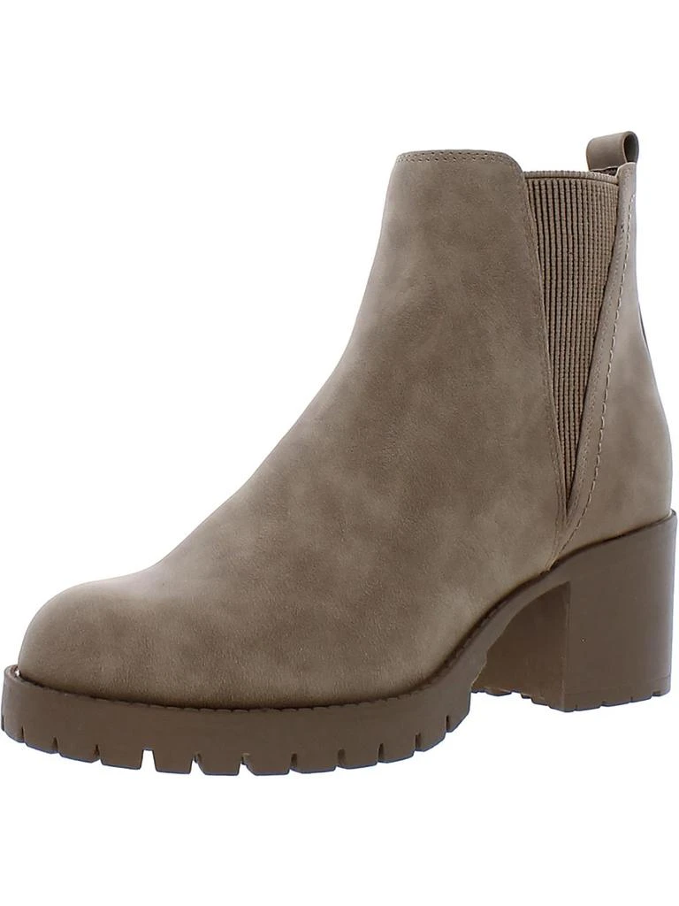 MIA Jody Womens Faux Leather Lug Sole Chelsea Boots 9