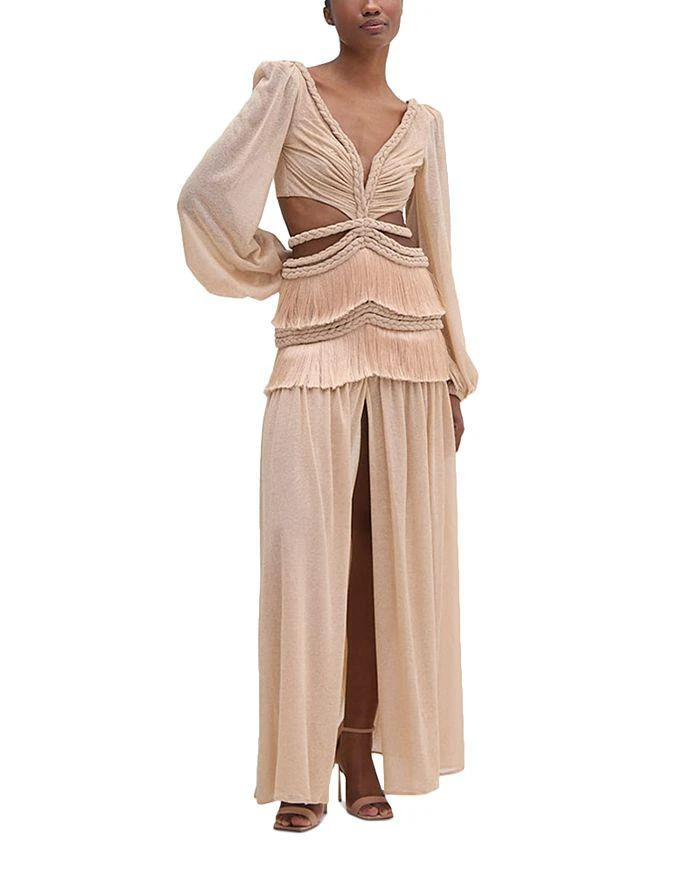 PatBO Rope Trim Fringe Trim Dress 1