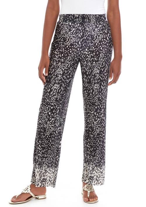 John Paul Richard Paul Richard Womens Print Boudre Pleat Pull On Pants