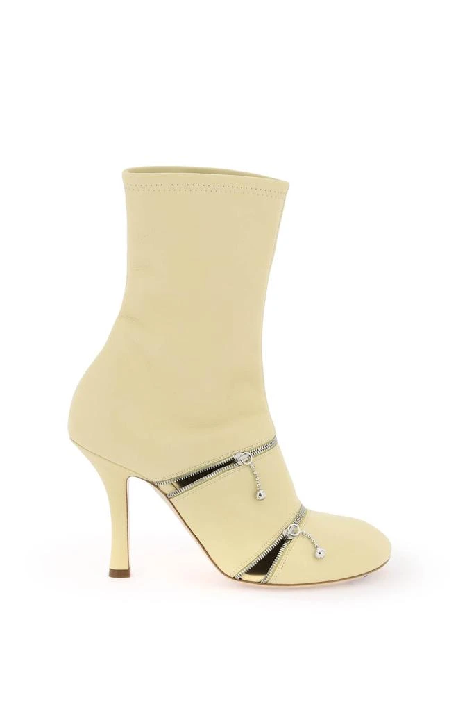 BURBERRY leather peep ankle boots 1