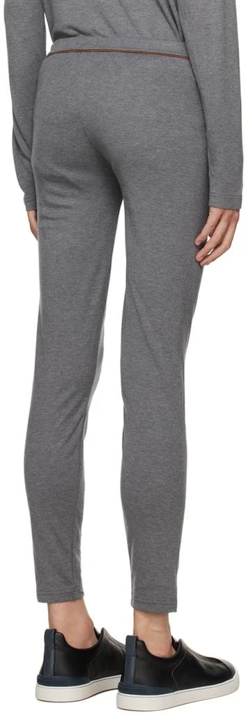 Zegna Gray Embroidered Lounge Pants 3