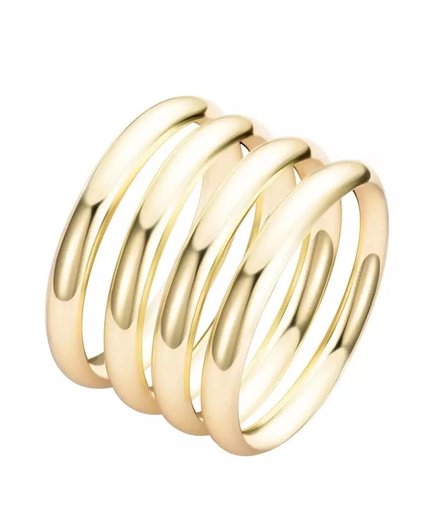 ADORNIA Gold 4-Bangle Set