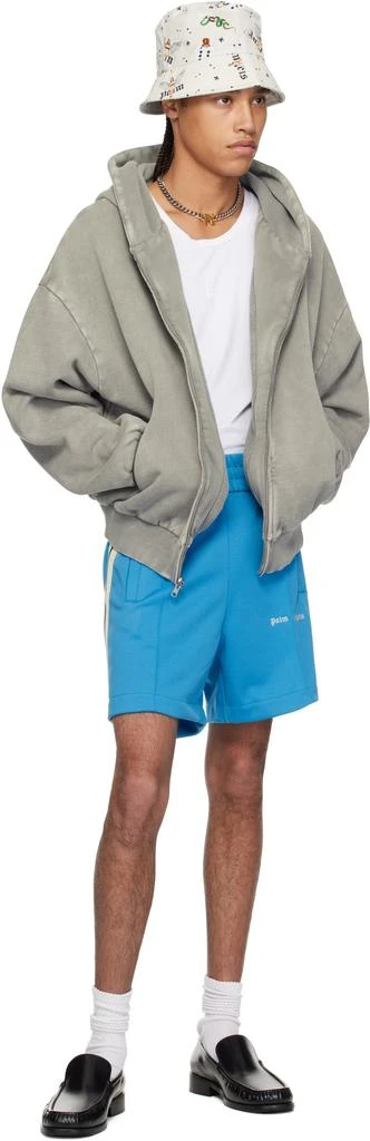 Palm Angels Blue Classic Logo Track Shorts 4