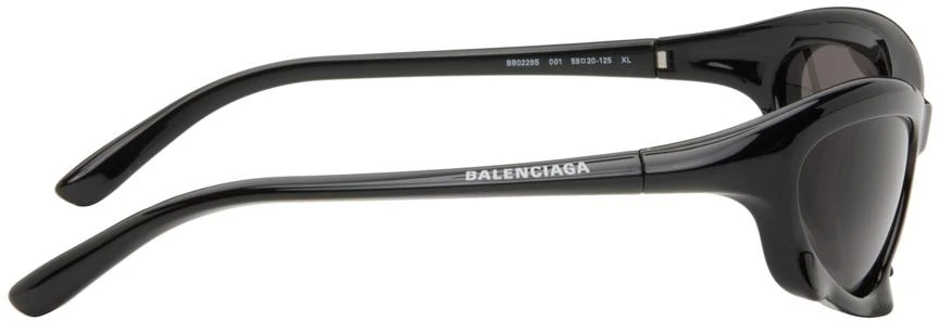 Balenciaga Black Bat Rectangle Sunglasses 2
