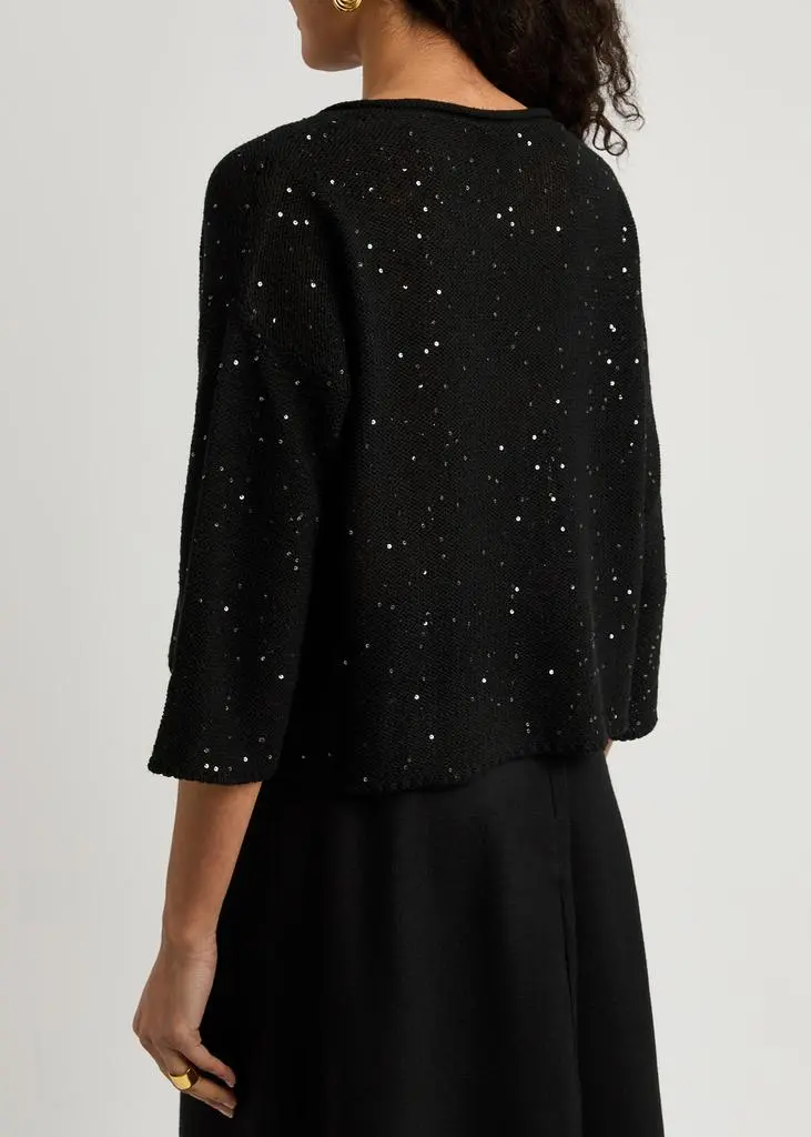 Eileen Fisher Sequin-embellished wool jumper 3