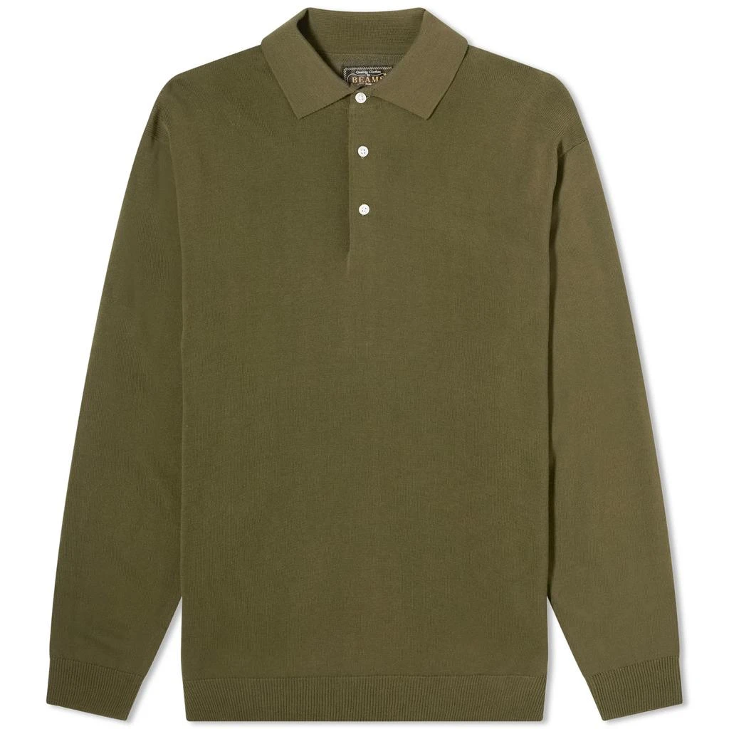 BEAMS PLUS Beams Plus 12g Knit Long Sleeve Polo 1