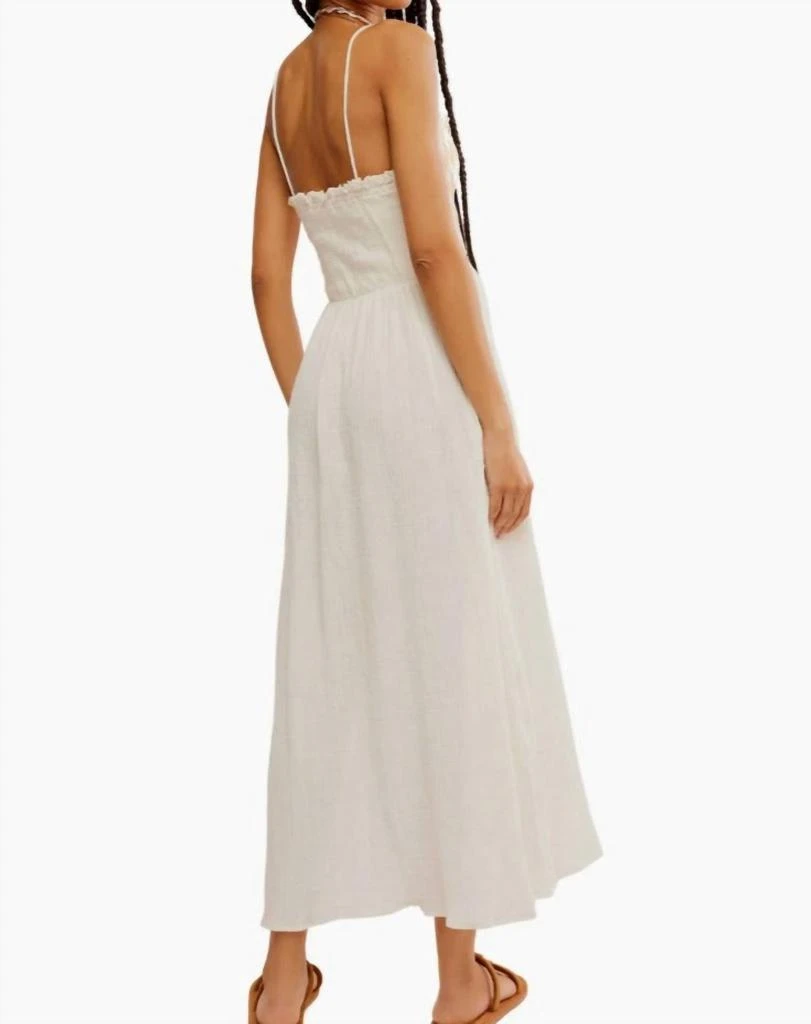 Free People Solid Sweet Nothings Midi Dress In Marshmellow 2