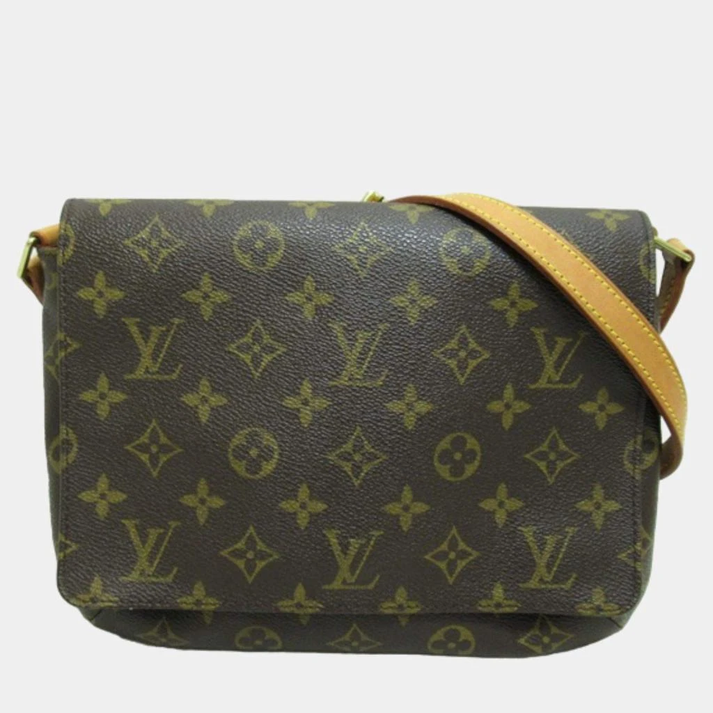 Louis Vuitton Louis Vuitton Brown Canvas Monogram Musette Tango Long Strap Crossbody Bag 1