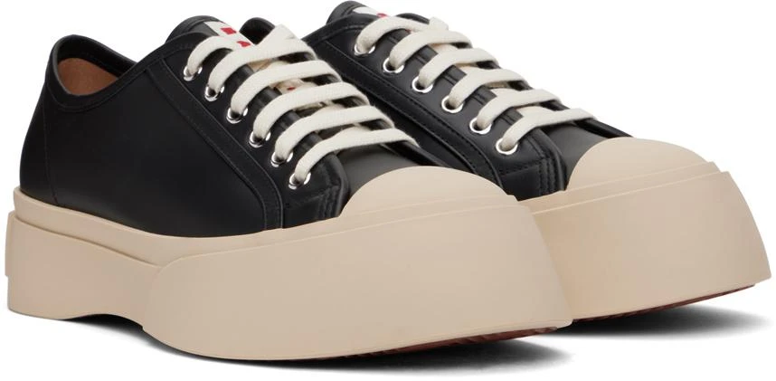 Marni Black Nappa Leather Pablo Lace-Up Sneakers 4