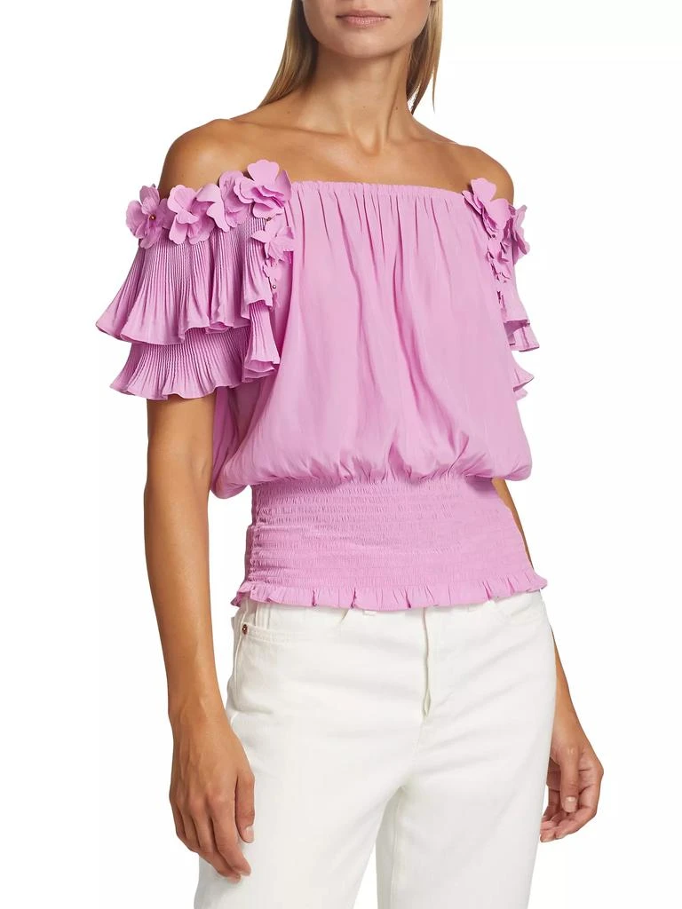 Ramy Brook Braelynn Off-The-Shoulder Appliqué Top 4