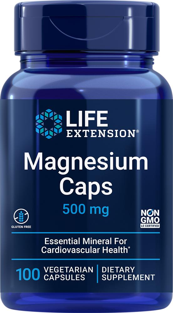 Life Extension Life Extension Magnesium, 100 - 500 mg (500 mg, 100 capsules, Vegetarian)