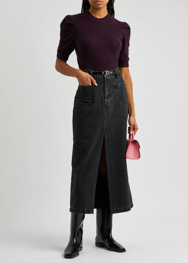 FRAME Le Bardot denim midi skirt 4