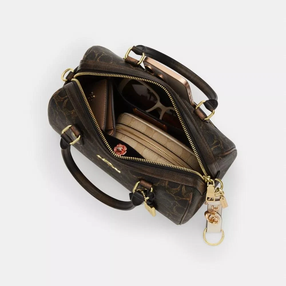 Coach Rowan Satchel Bag In Loved Signature Canvas With Charms 7