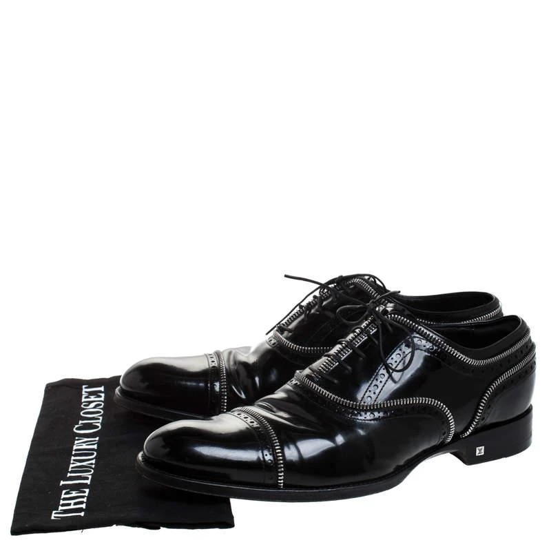 Louis Vuitton Louis Vuitton Black Patent Leather Lace Up Oxfords Size 41.5 8