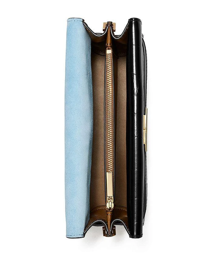 Tory Burch Lee Radziwill Croc Embossed Shoulder Bag 2